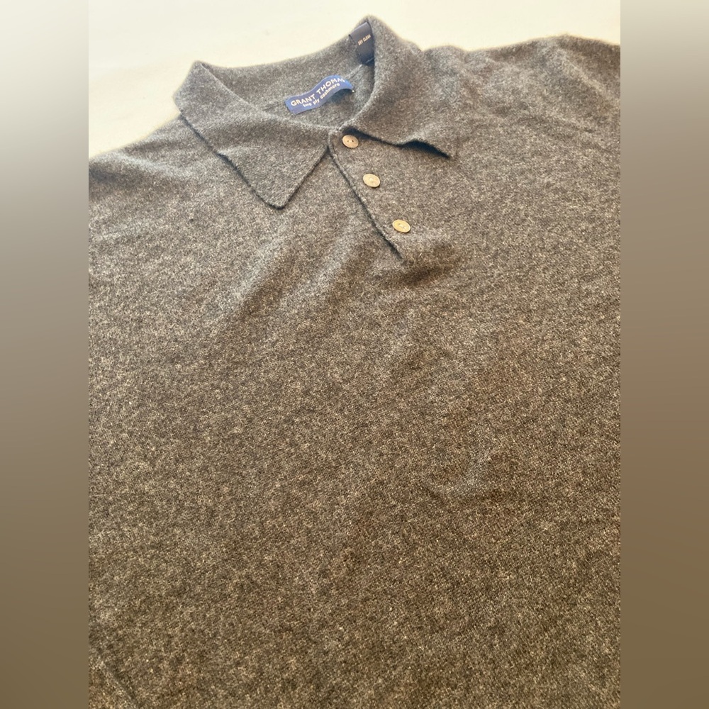 Men’s sweater Grant Thomas, Size: XL, Two ply cashmere in excellent condition!